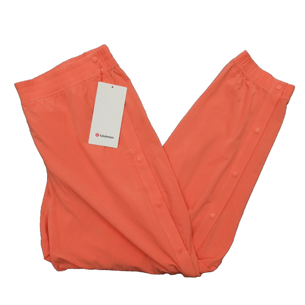 New Lululemon Size 14 Tearaway Mid Rise Track Pant CRLK Coral Kiss Orange $148